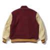 All American Maroon Letter Jackets Back