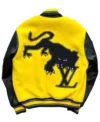 All American Yellow and Black Letter Jacket Back