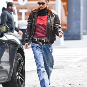 Bella-Hadid-Newyork-Leather-Jacket-Front