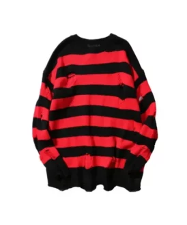 Buy Kurt Cobain Red Striped Sweater for Womens
