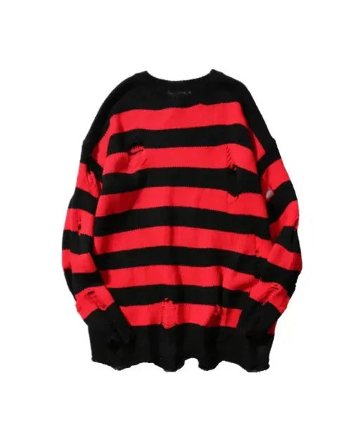 Buy Kurt Cobain Red Striped Sweater for Womens
