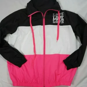 Buy Love Pink Windbreaker Hoodie