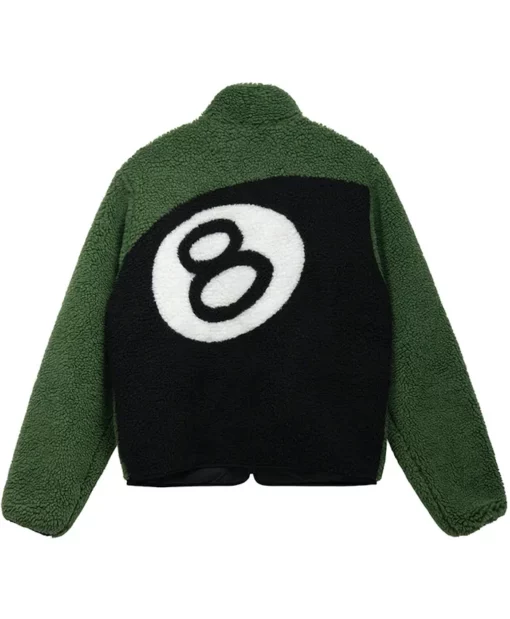 Buy Stussy 8 Ball Reversible Sherpa Jacket For Mens and Women