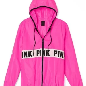 Buy Unisex Love Pink Windbreaker Hoodies