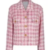 Chanel Gingham Pink Plaid Jacket