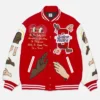 Choose Your Savior Varsity Red Jacket Front