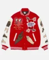 Choose Your Savior Varsity Red Jacket Front