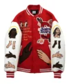 Choose Your Savior Varsity Red Jacket Sleeves