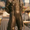 Cyberpunk Leather Black Trench Coat