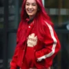 Dianne Buswell Phoenix S C Red Bomber Jacket Left