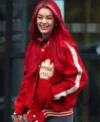Dianne Buswell Phoenix S C Red Bomber Jacket Left