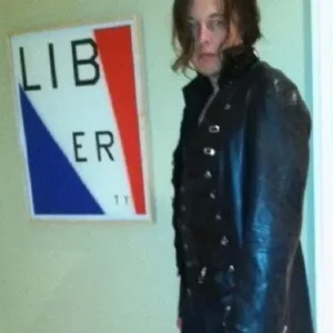 Elon Musk Black Leather Trench Coat