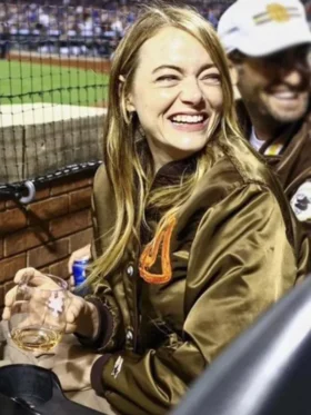 Emma-Stone-Varsity-Bomber-Jacket