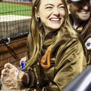 Emma-Stone-Varsity-Bomber-Jacket