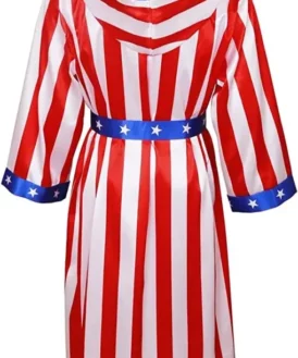Film Rocky American Flag Apollo Creed Hooded Costume and Balboa Shorts For Sale