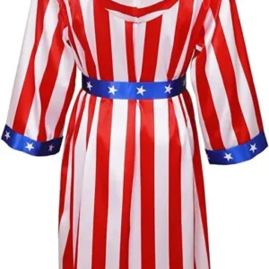 Film Rocky American Flag Apollo Creed Hooded Costume and Balboa Shorts For Sale