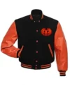 Happy Halloween Printed Bomber Jacket fornt