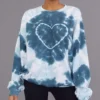 Heart Tie Dye Blue hue Sweatshirt