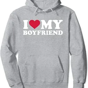 I Love My Boyfriend Puffer Hoodie style 2