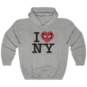 I Love NY Spider Man MulitiColor Hoodies