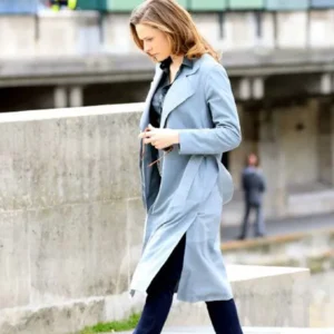 Ilsa Faust MI6 Grey Trench Coat Left