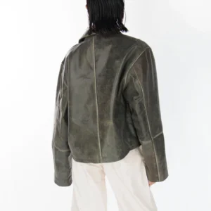 In My Element Leather Jacket Back