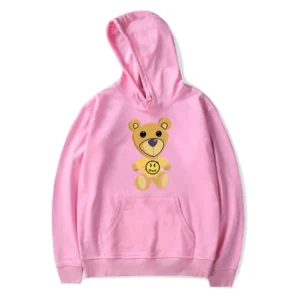 Justin Bieber Bear Hoodie pink