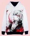 Kaneki Ken Tokyo Ghoul Hoodie white and red