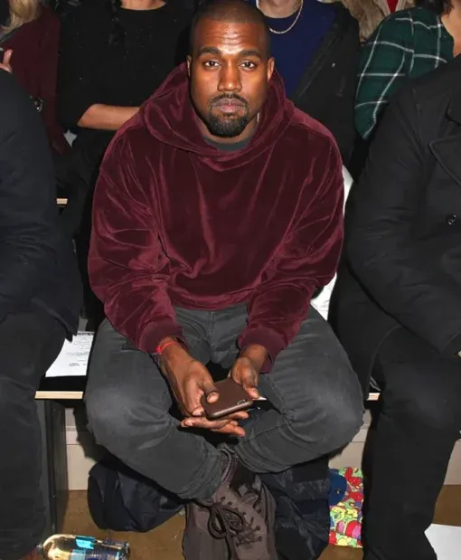 Kanye West Velour Pullover Hoodie