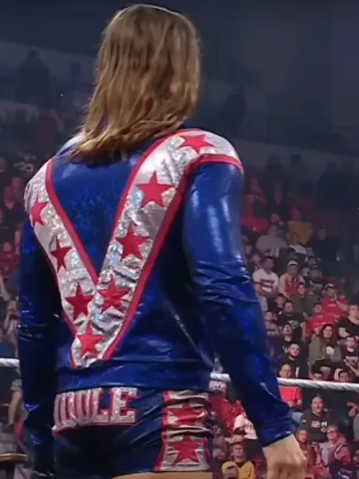 Matt Riddle WWE Raw Blue Satin Jacket Back