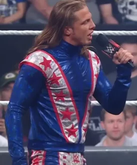 Matt Riddle WWE Raw Blue Satin Jacket Front