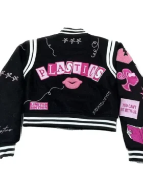 Mens and Womens Burn Book Plastics Varsity Jacket with Patches