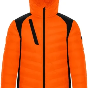Mens and Womens NBA Youngboy Hooded Orange Puffer Jacket For Sale