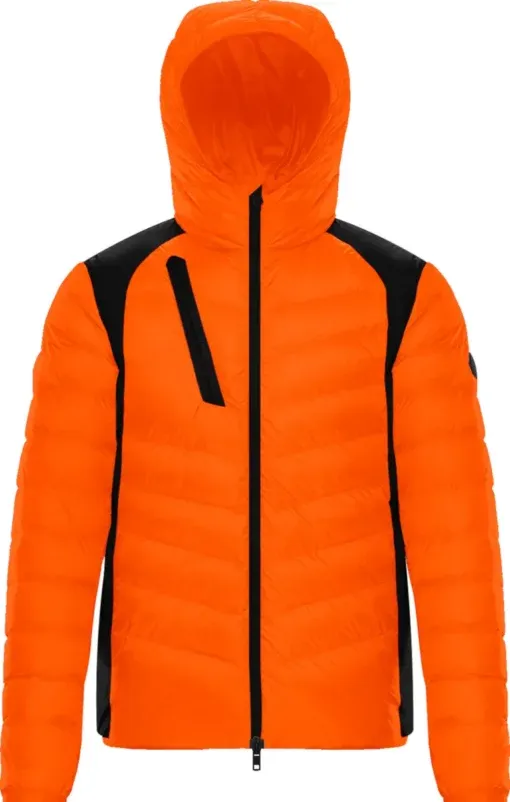 Mens and Womens NBA Youngboy Hooded Orange Puffer Jacket For Sale