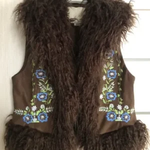 Monogrammed Faux Fur Unisex Vest