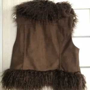 Monogrammed Faux Fur Unisex Vest for sale