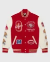Mulicolor OVO NFL Varsity Jacket For Mens and Womens style 5
