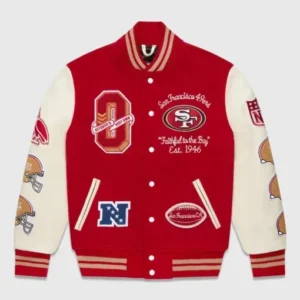 Mulicolor OVO NFL Varsity Jacket For Mens and Womens style 5
