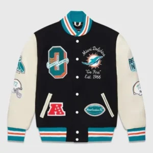 OVO NFL Mulicolor Varsity Jacket style 4