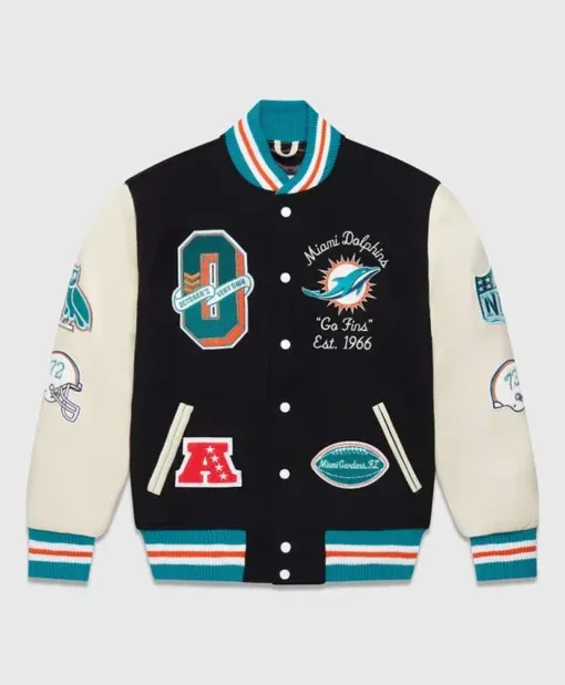 OVO NFL Mulicolor Varsity Jacket style 4