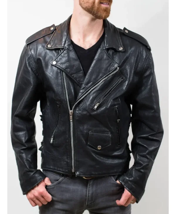 Pelle Cuir Biker Leather Jacket