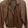 Pelle Cuir Leather Brown Jacket