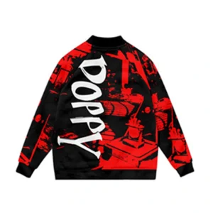 Poppy Play Time Video Game Huggy Wuggy Varsity Jacket For Sale