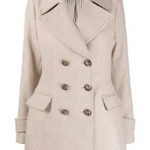 Savannahs double breasted coat at Thanksgiving Parade front