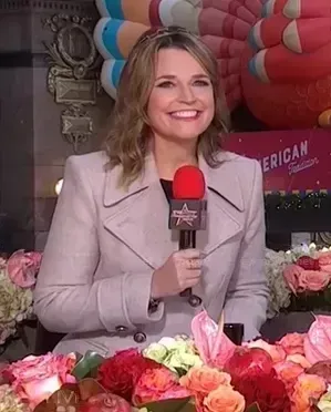 Savannahs double breasted coat at Thanksgiving Parade