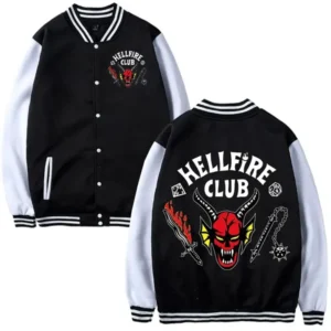 Strange Things Hellfire Club Varsity Bomber Jacket Style 2