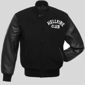 Stranger Things Hellfire Club Varsity Bomber Jacket