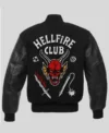 Stranger Things Hellfire Club Varsity Bomber Jacket Back
