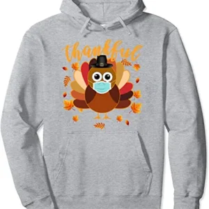 Thanksgiving Masks Hoodies Heather Grey