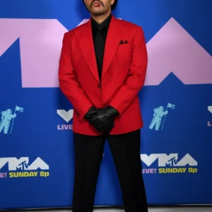 The Weeknd Red Suit